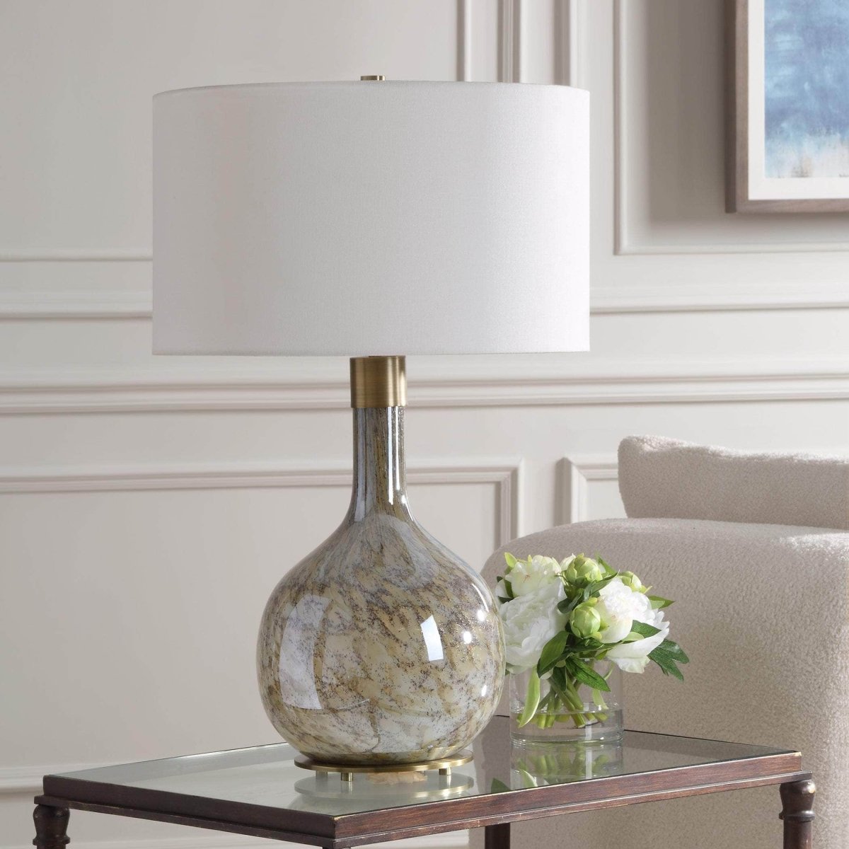 Rhine Brown Glass Table Lamp - Uttermost - Table Lamps by Modest Hut