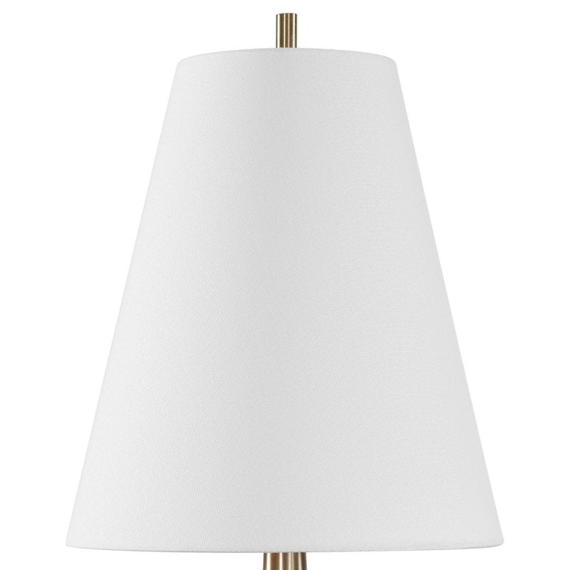 Detail view of moss-green ceramic glaze on the Riccardi Moss Green Ceramic Table Lamp