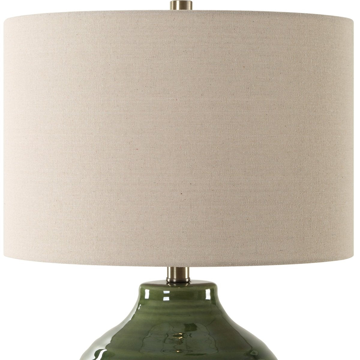 Rich Moss Green Glazed Ceramic Lamp - Uttermost - Table Lamps by Modest Hut