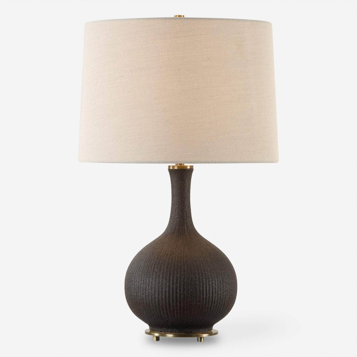 Rimini Black Glaze Table Lamp - Uttermost - Table Lamps by Modest Hut