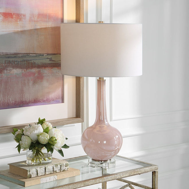 Rosa Pink Glass Table Lamp - Uttermost - Table Lamps by Modest Hut