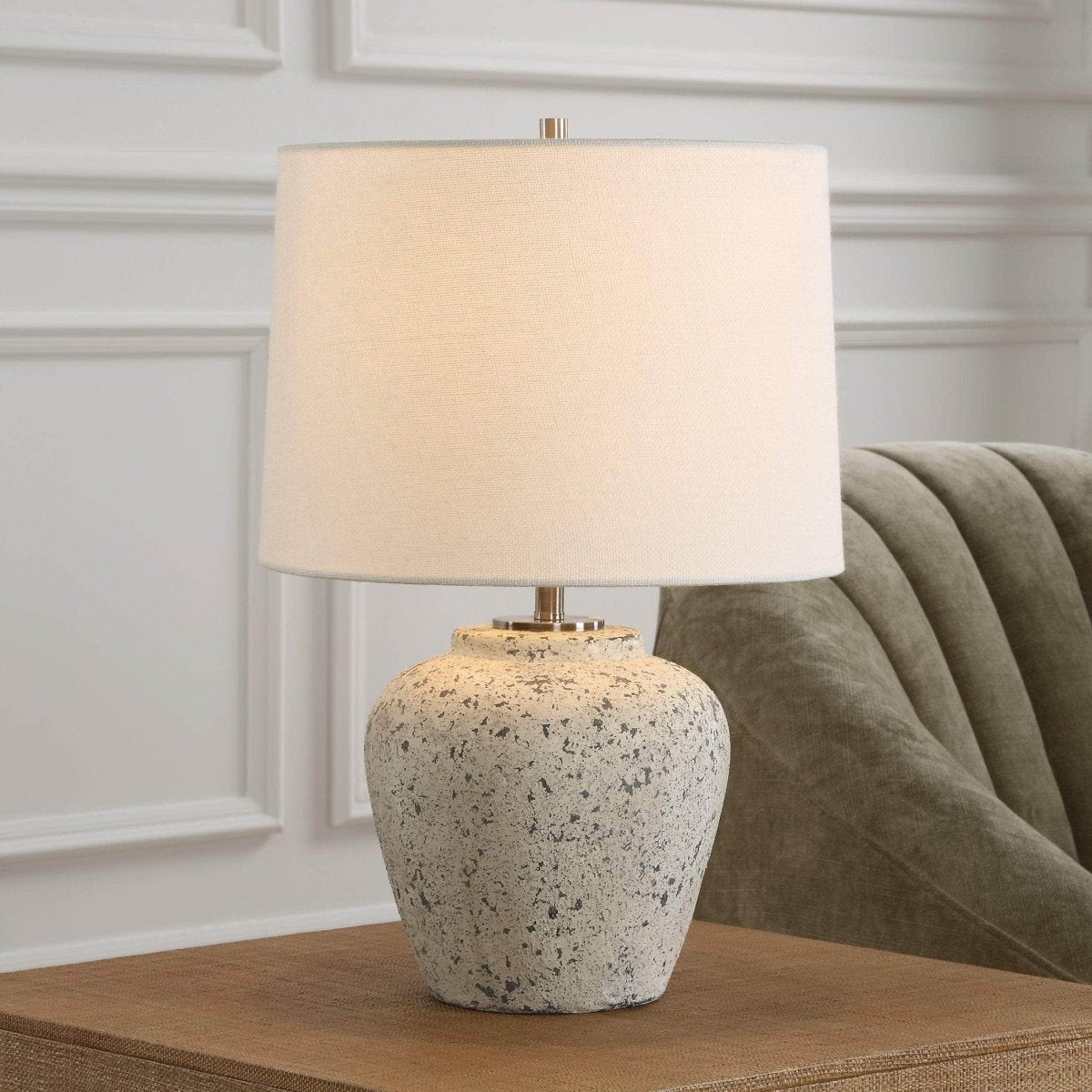 Rupture Aged Ivory Table Lamp - Uttermost - Table Lamps by Modest Hut