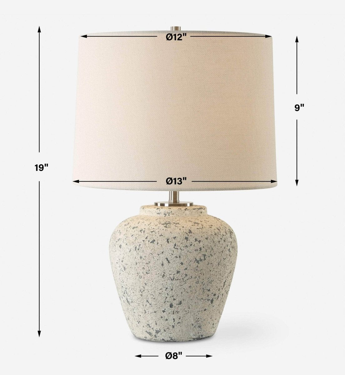 Rupture Aged Ivory Table Lamp - Uttermost - Table Lamps by Modest Hut