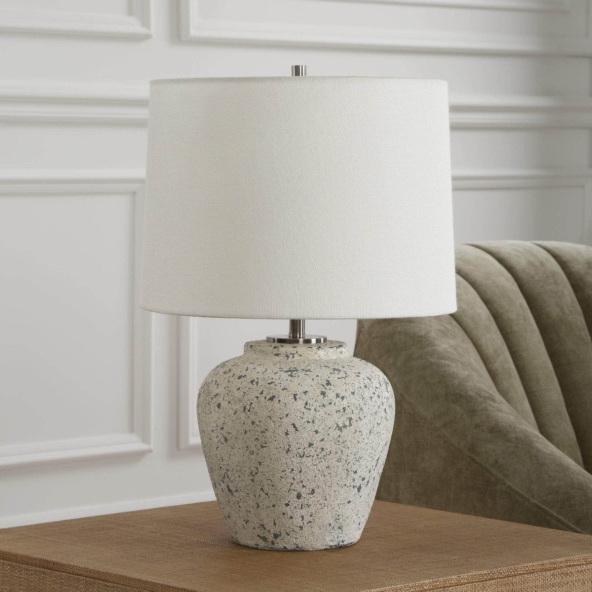 Rupture Aged Ivory Table Lamp - Uttermost - Table Lamps by Modest Hut