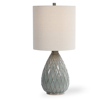 Rust and Aqua Ceramic Table Lamp - Uttermost - Table Lamps by Modest Hut