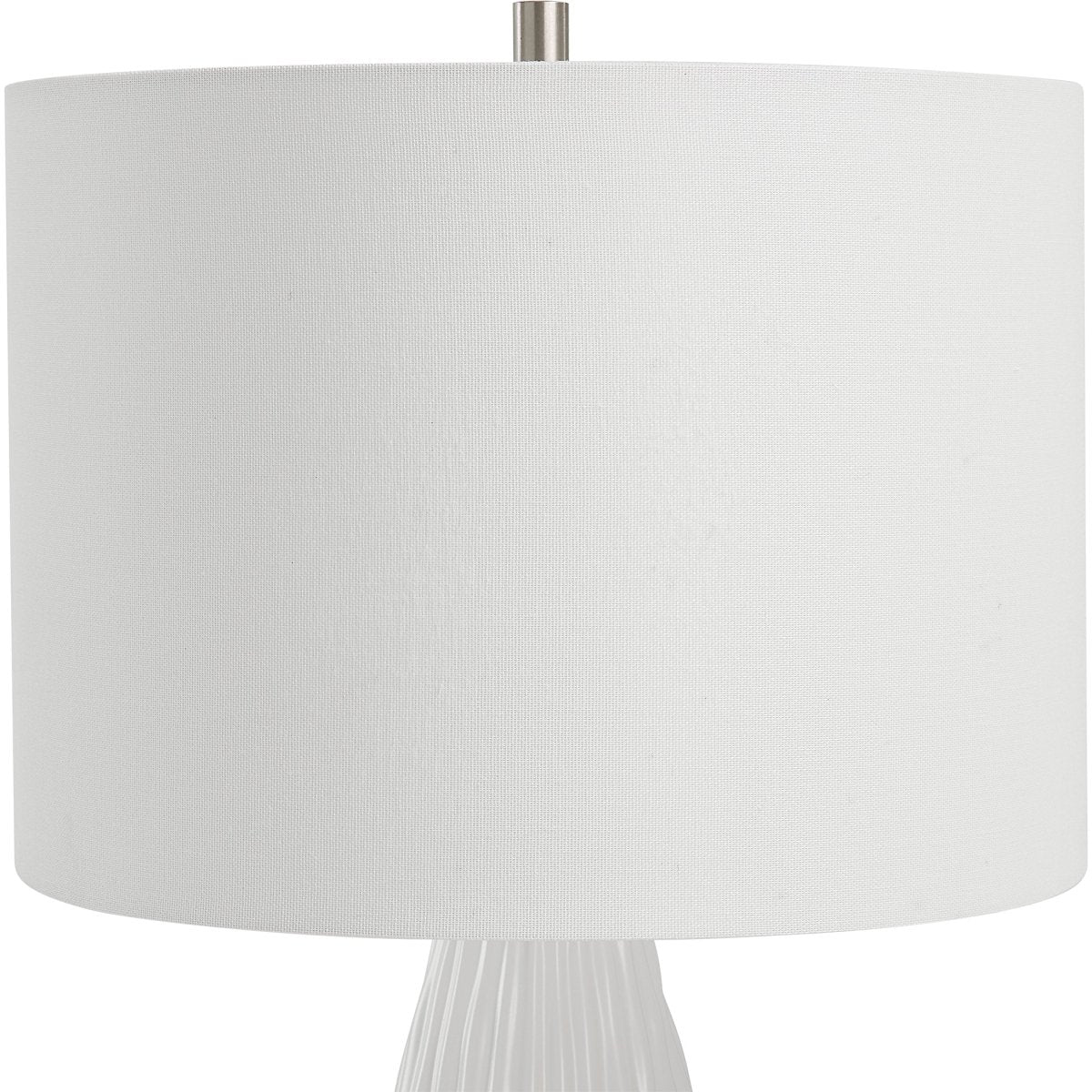 Satin White Textured Ceramic Table Lamp - Uttermost - Table Lamps by Modest Hut