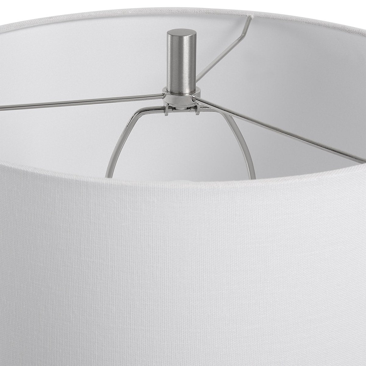 Satin White Textured Ceramic Table Lamp - Uttermost - Table Lamps by Modest Hut