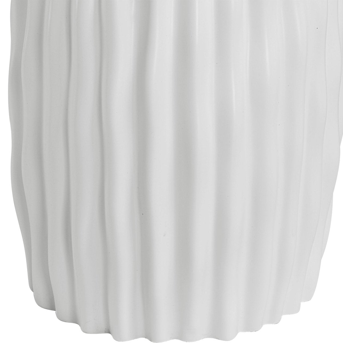Satin White Textured Ceramic Table Lamp - Uttermost - Table Lamps by Modest Hut