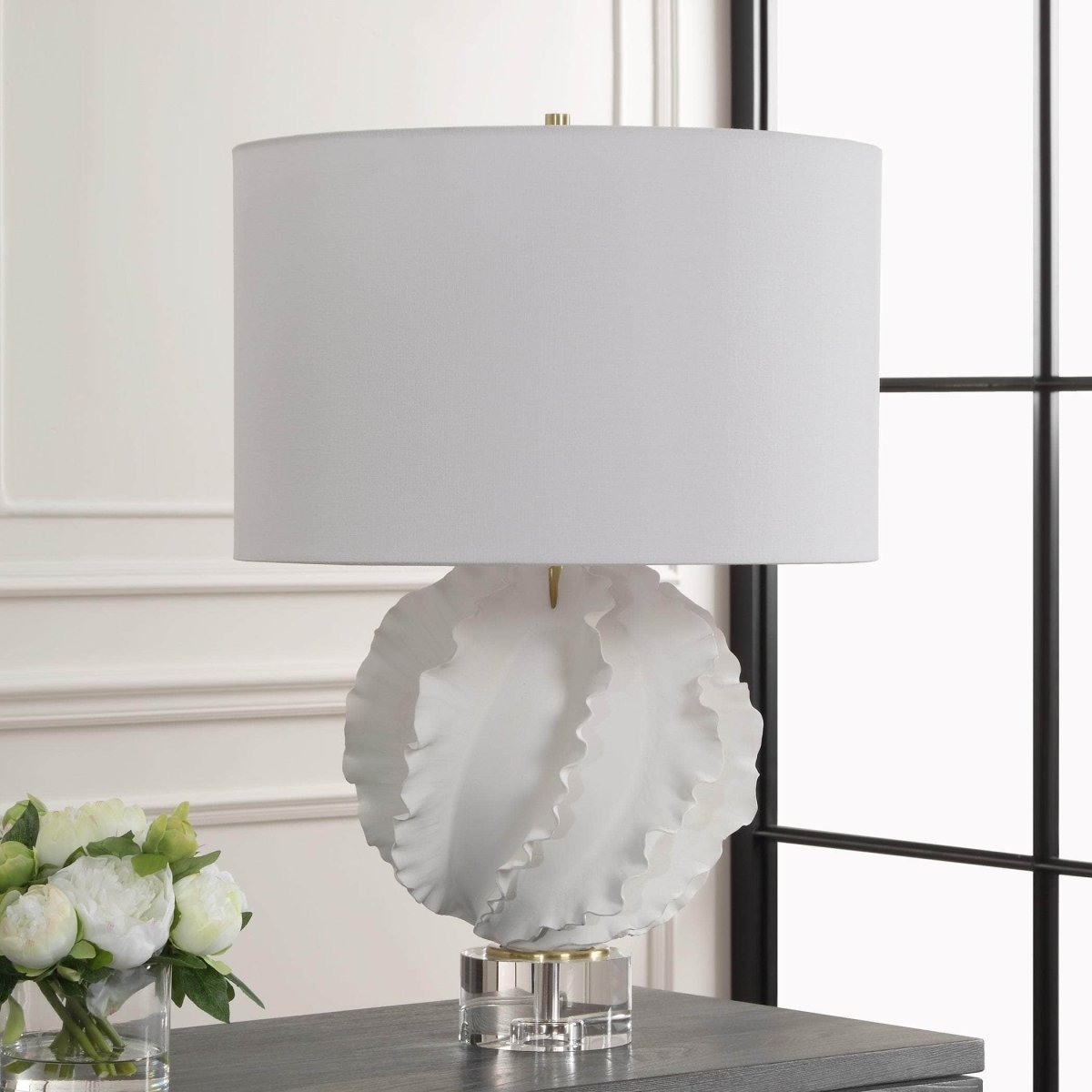 Saylor White Table Lamp - Uttermost - Table Lamps by Modest Hut