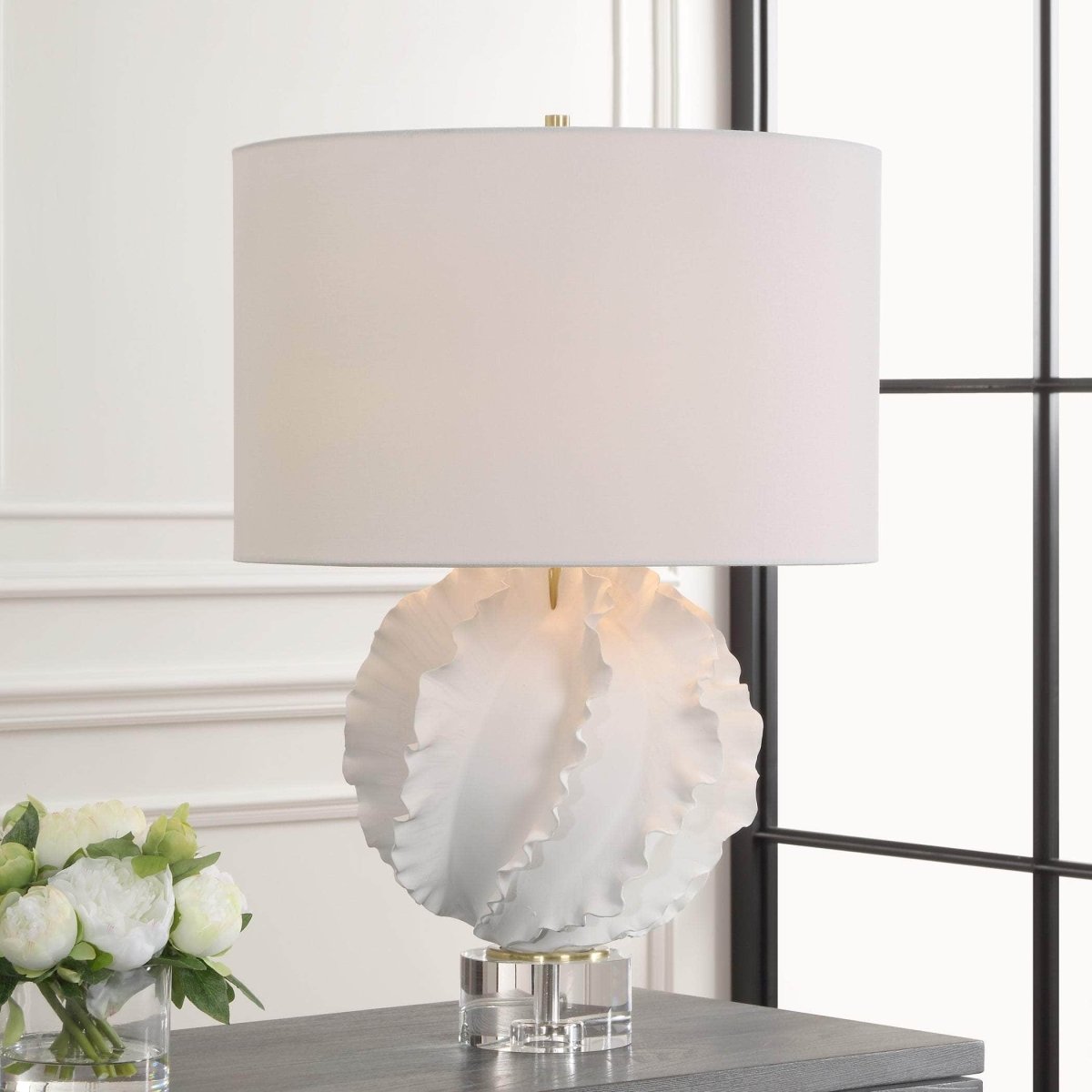 Saylor White Table Lamp - Uttermost - Table Lamps by Modest Hut