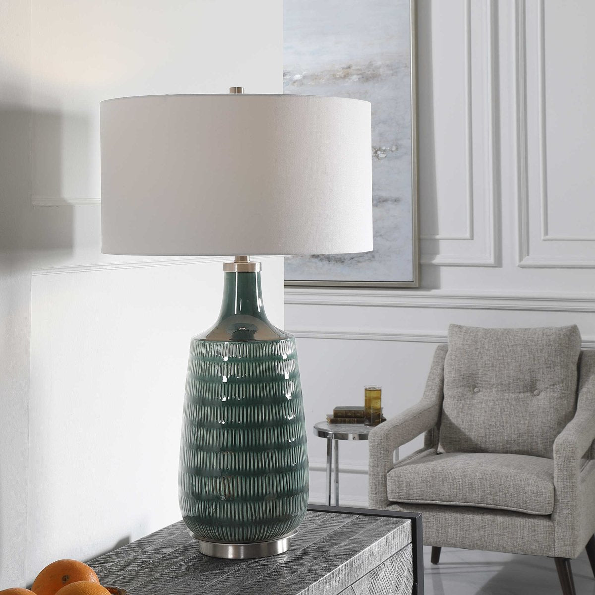 Scouts Teal Table Lamp - Uttermost - Table Lamps by Modest Hut