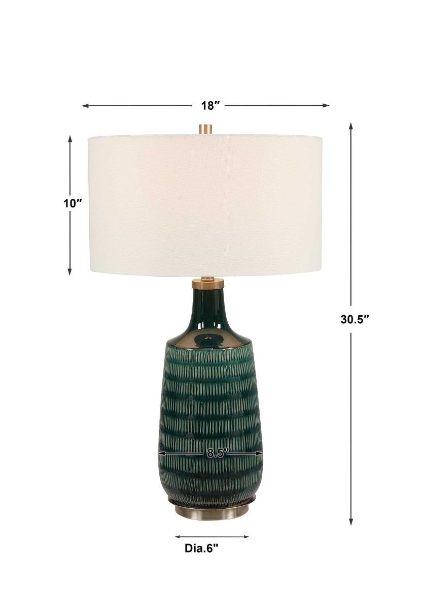 Scouts Teal Table Lamp - Uttermost - Table Lamps by Modest Hut