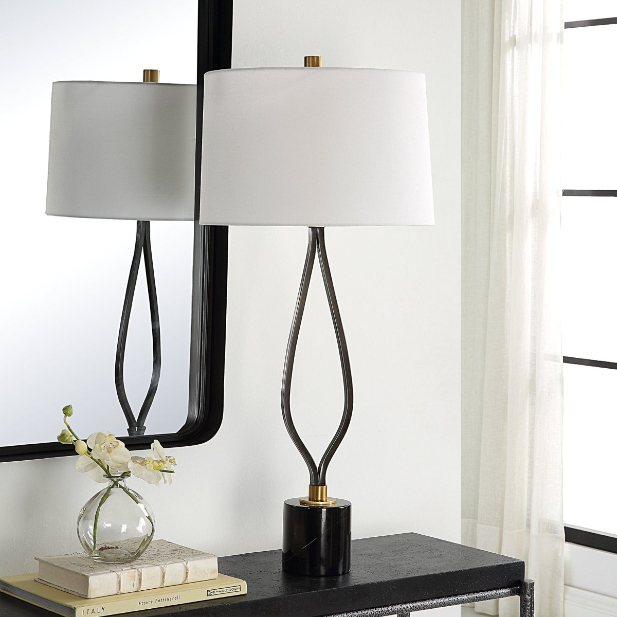 Separate Paths Iron Table Lamp - Uttermost - Table Lamps by Modest Hut