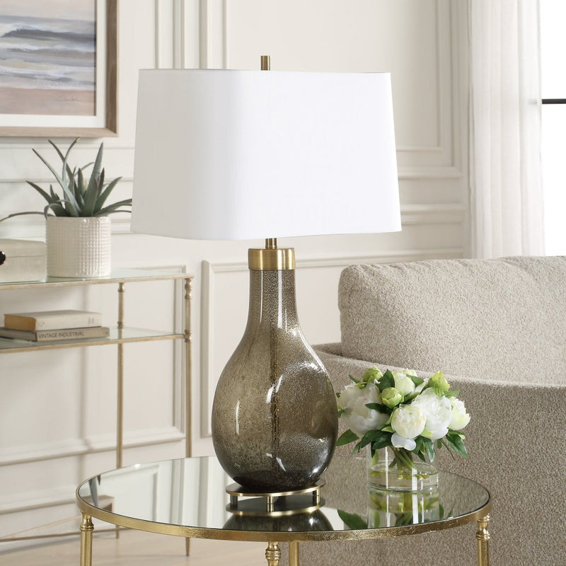 Shyla Dark Glass Table Lamp - Uttermost - Table Lamps by Modest Hut