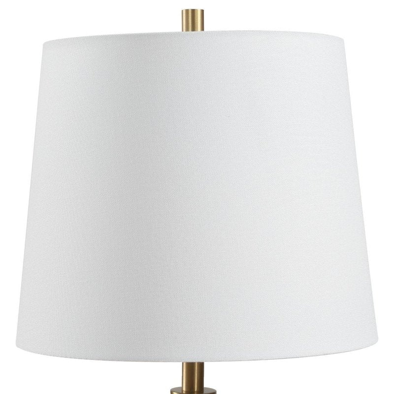 Detail view of the additional moss green finish on the Sieler Moss Green Ceramic Table Lamp