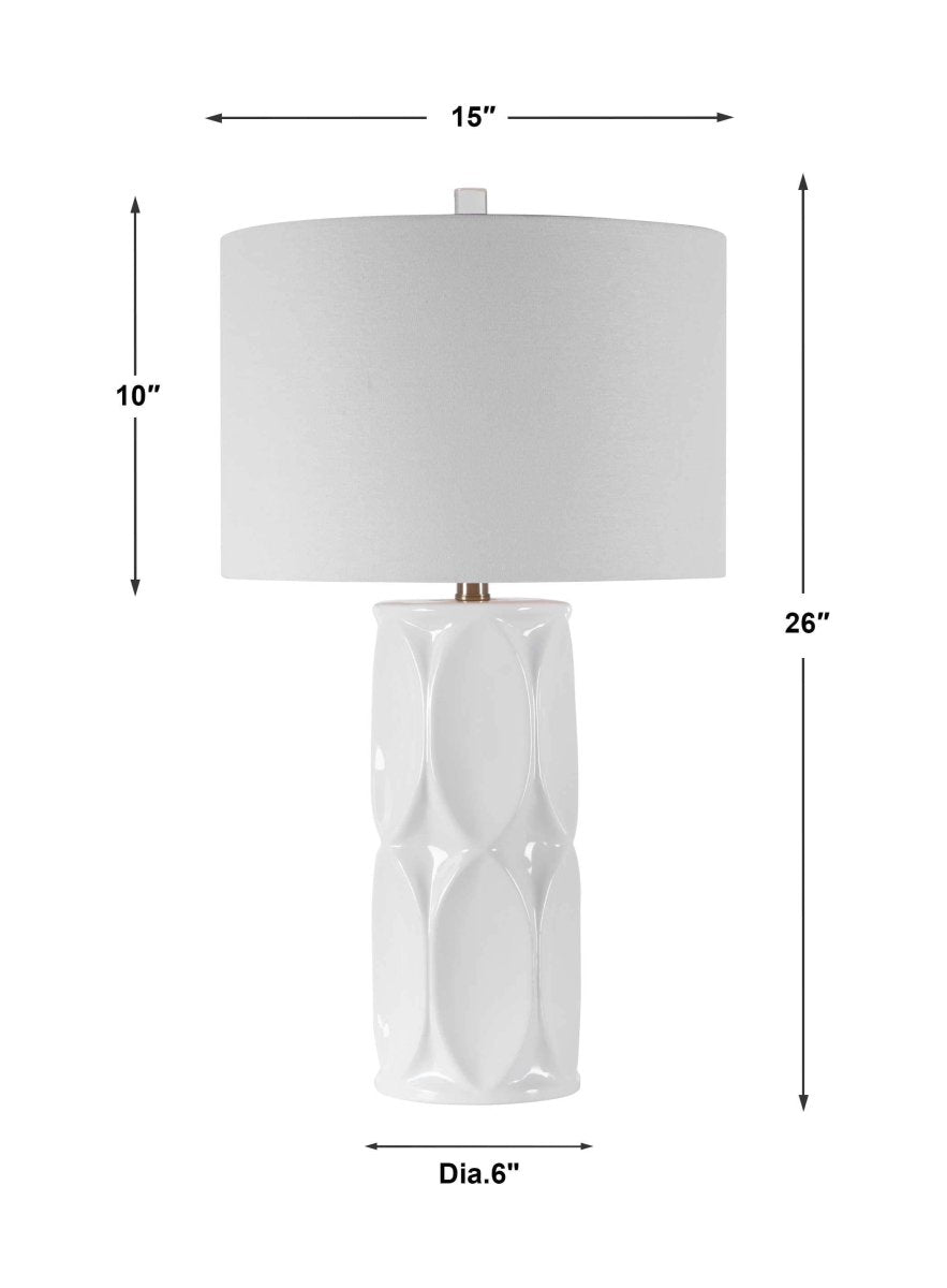 Sinclair White Table Lamp - Uttermost - Table Lamps by Modest Hut