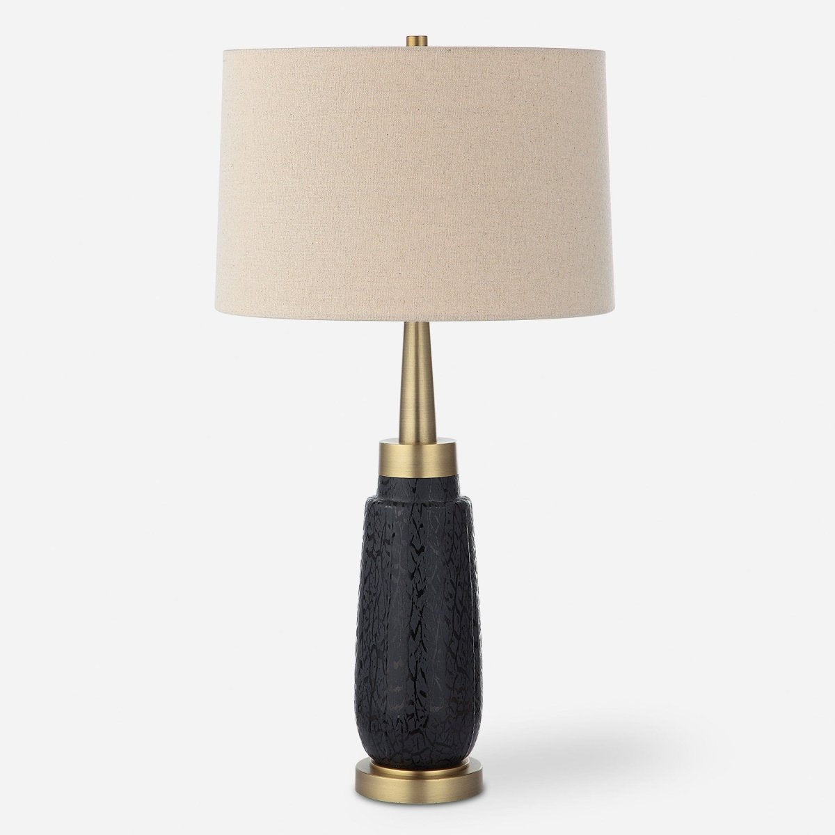 Spyglass Black Wood Grain Table Lamp - Uttermost - Table Lamps by Modest Hut