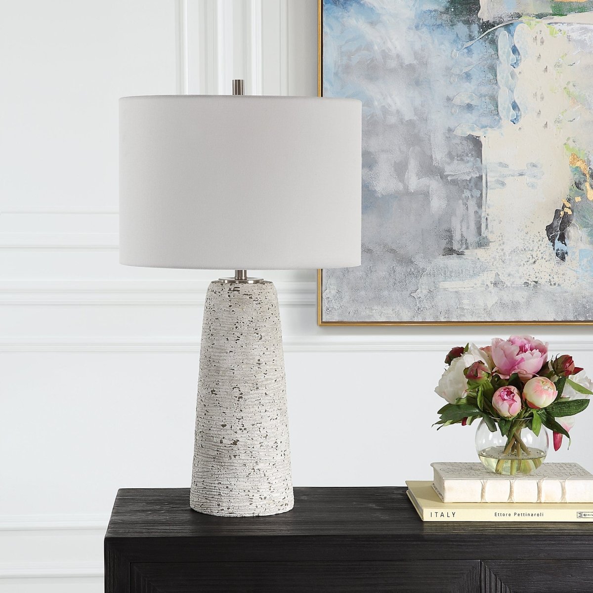 Stone Finish Ceramic Table Lamp - Uttermost - Table Lamps by Modest Hut