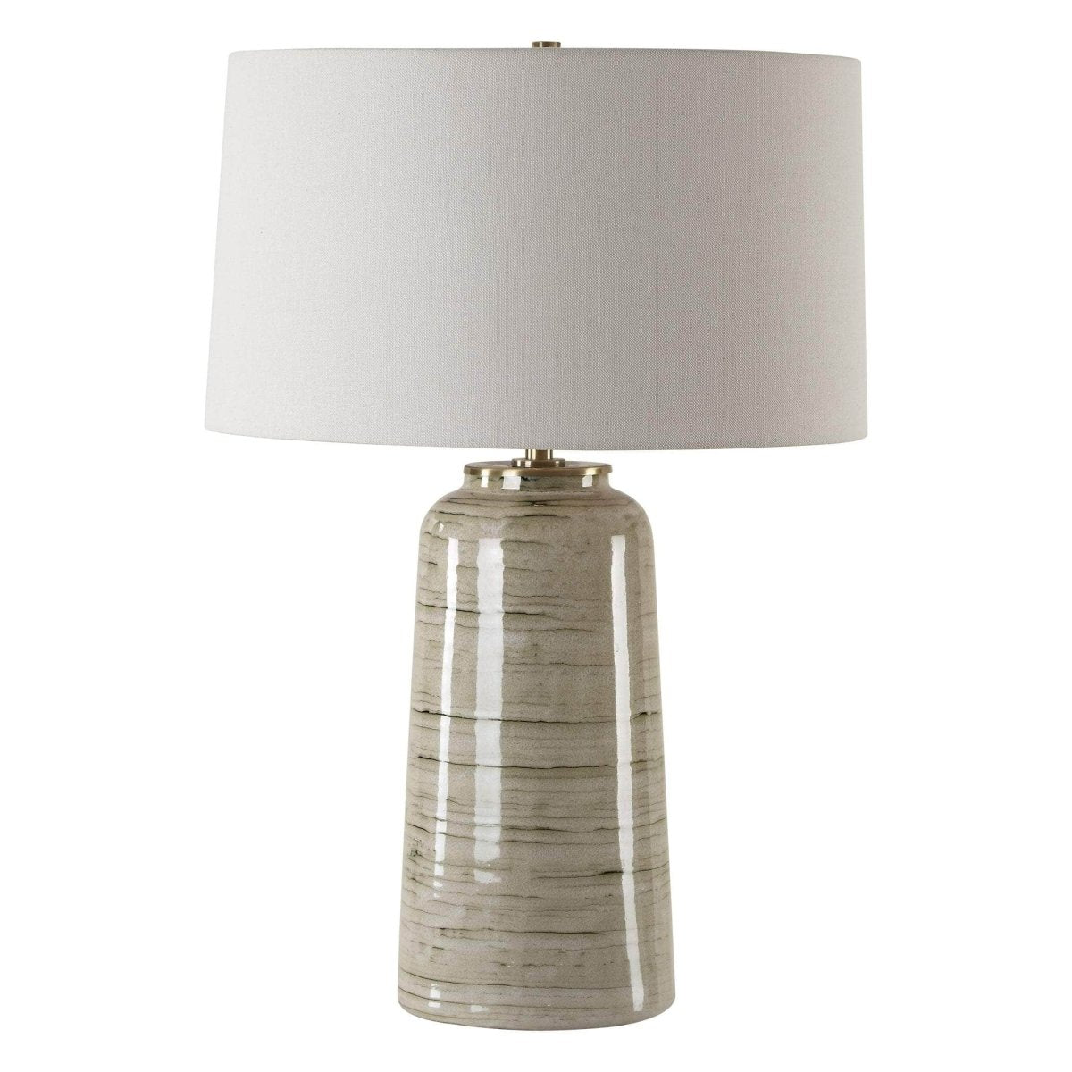 Strata Tan Glaze Table Lamp - Uttermost - Table Lamps by Modest Hut