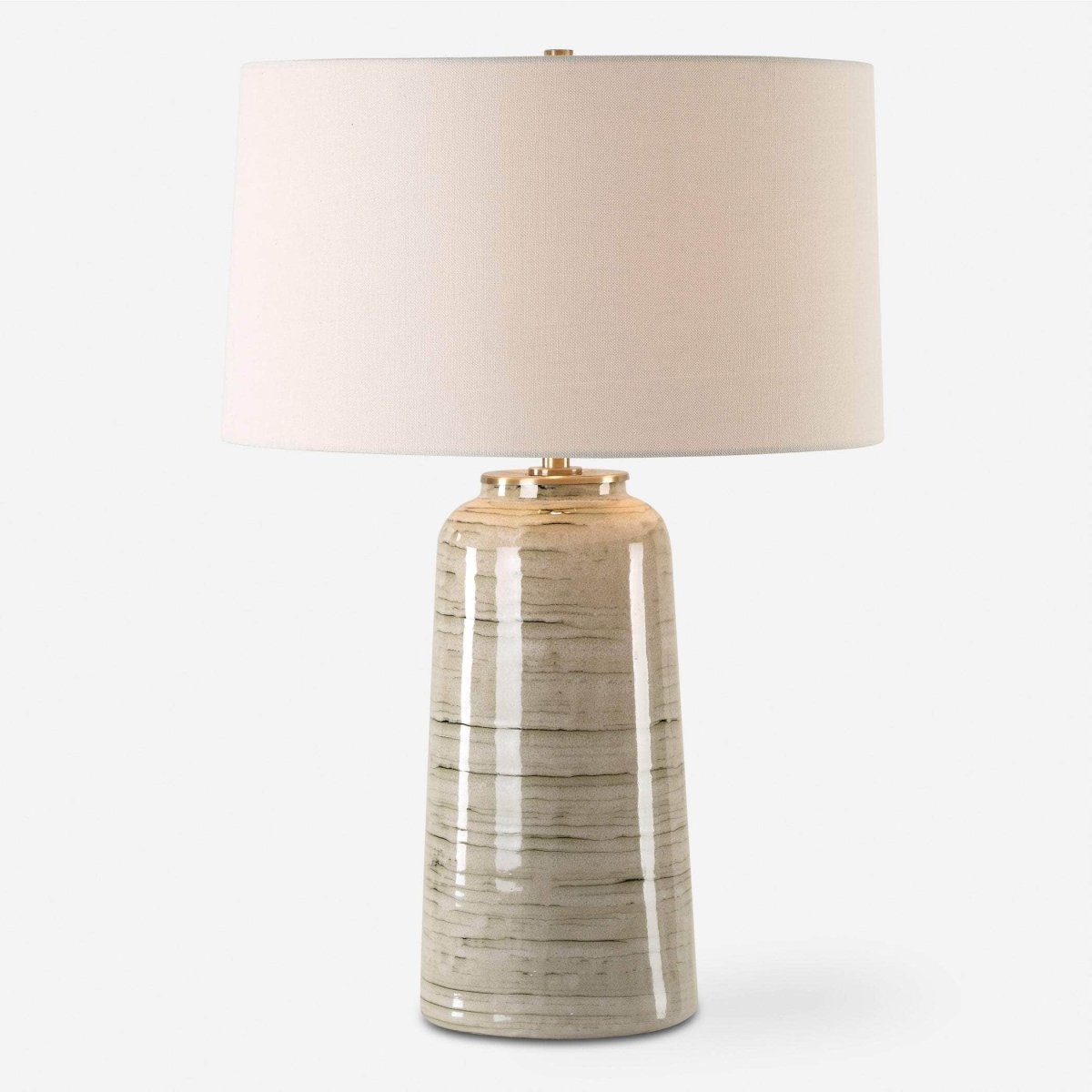 Strata Tan Glaze Table Lamp - Uttermost - Table Lamps by Modest Hut