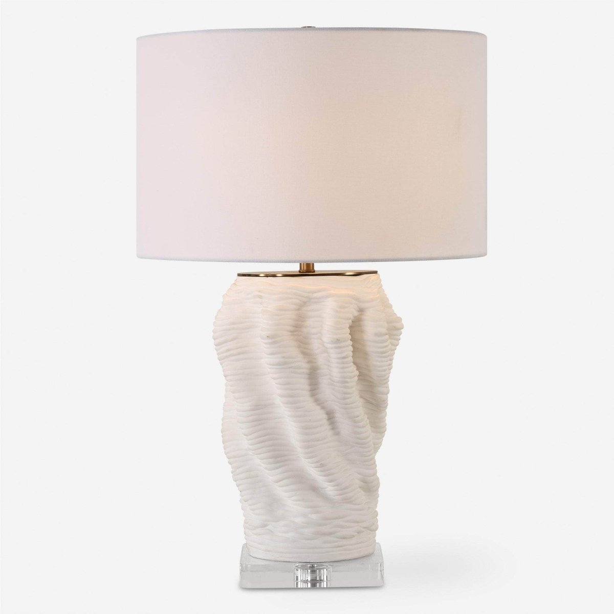 Stratified White Table Lamp - Uttermost - Table Lamps by Modest Hut