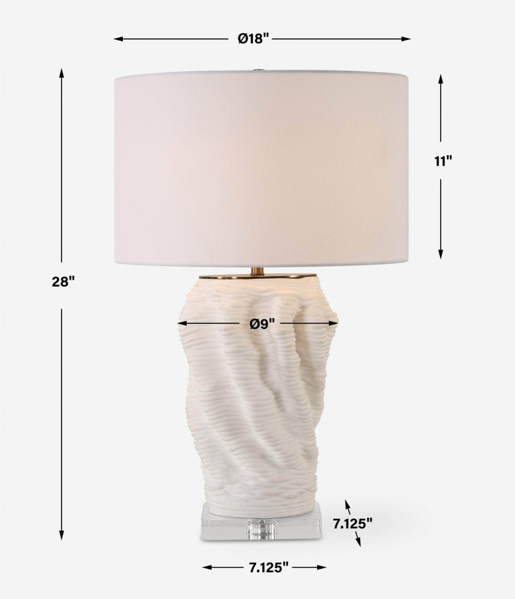 Stratified White Table Lamp - Uttermost - Table Lamps by Modest Hut