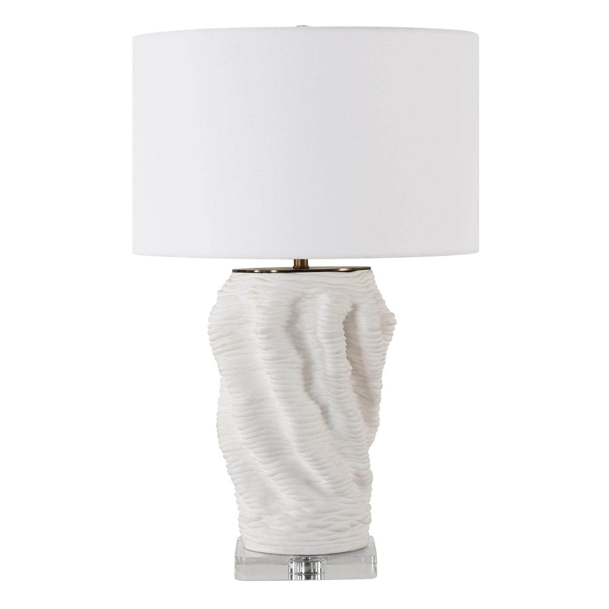 Stratified White Table Lamp - Uttermost - Table Lamps by Modest Hut