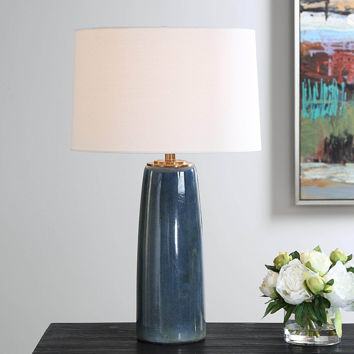 Submerged Deep Blue Table Lamp - Uttermost - Table Lamps by Modest Hut