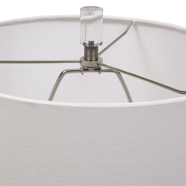 Textured Metallic Stone Gray Ceramic Lamp - Uttermost - Table Lamps by Modest Hut