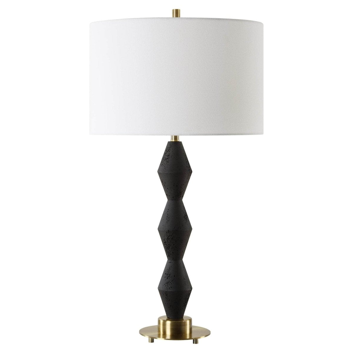 Threefold Black Stone Table Lamp - Uttermost - Table Lamps by Modest Hut