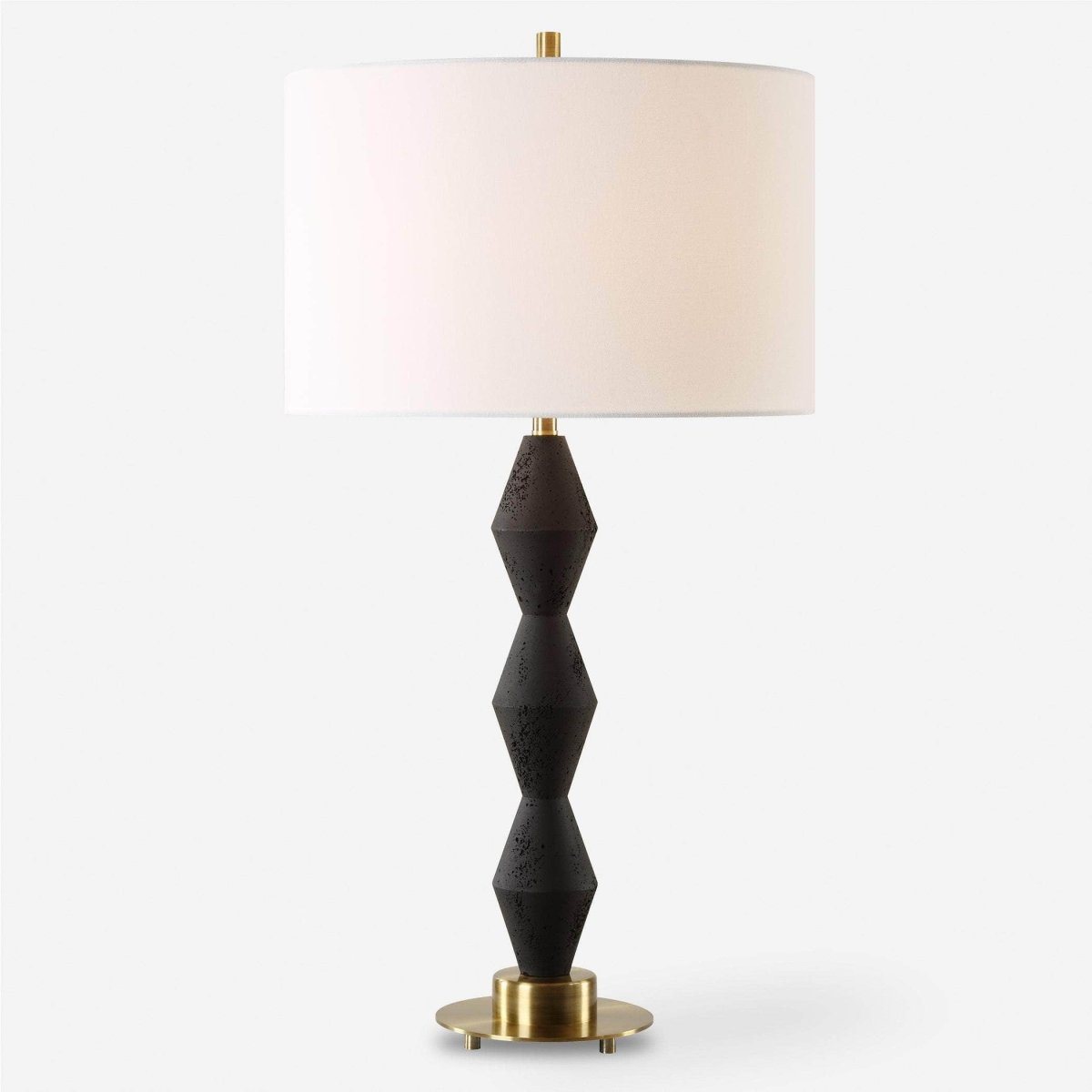 Threefold Black Stone Table Lamp - Uttermost - Table Lamps by Modest Hut