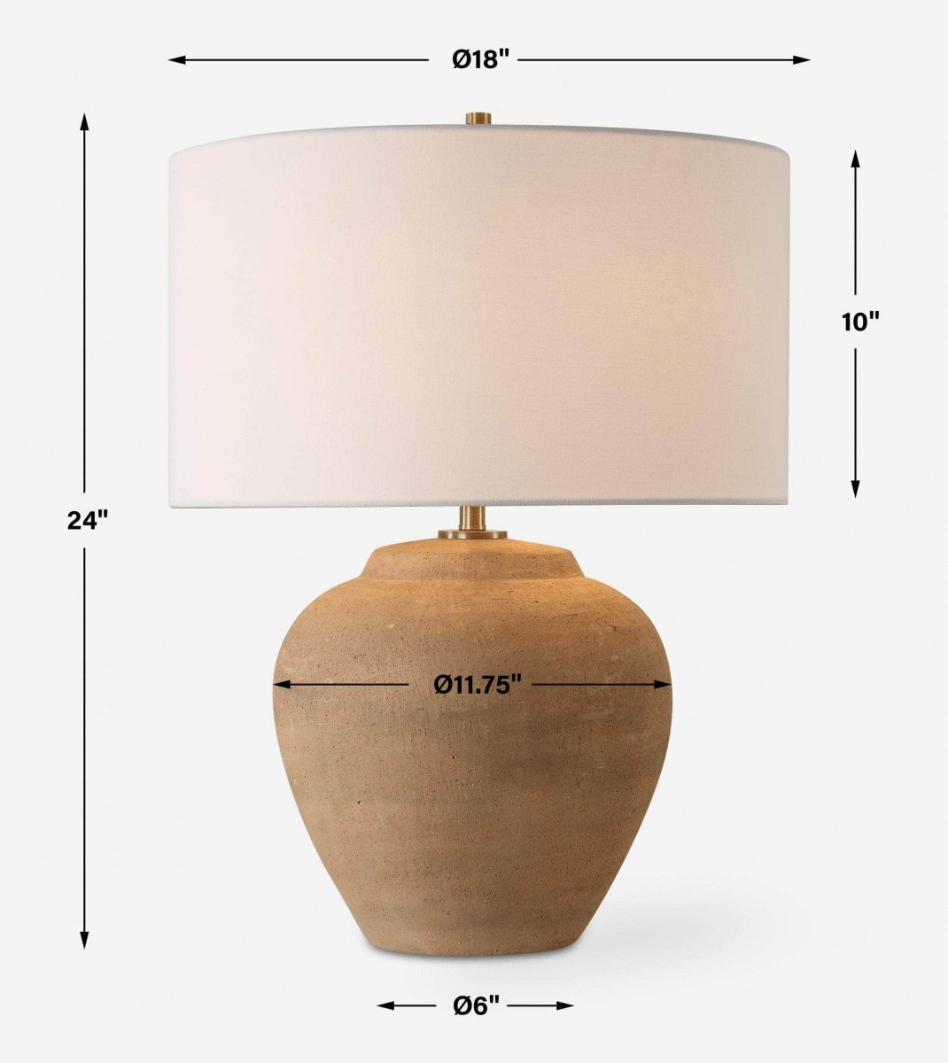 Treviso Terracotta Table Lamp - Uttermost - Table Lamps by Modest Hut