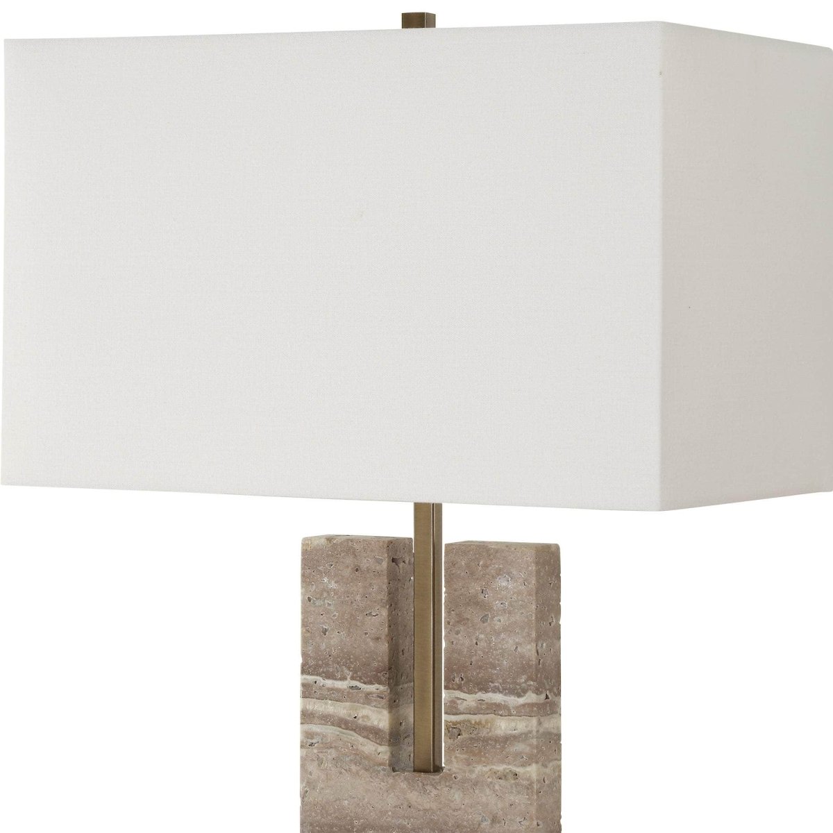 Turning Point Travertine Table Lamp - Uttermost - Table Lamps by Modest Hut