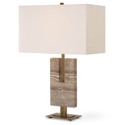 Turning Point Travertine Table Lamp - Uttermost - Table Lamps by Modest Hut