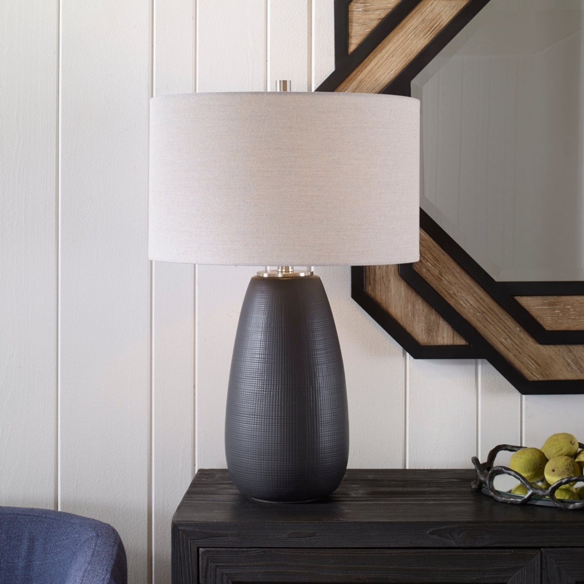 Twilight Satin Black Table Lamp - Uttermost - Table Lamps by Modest Hut