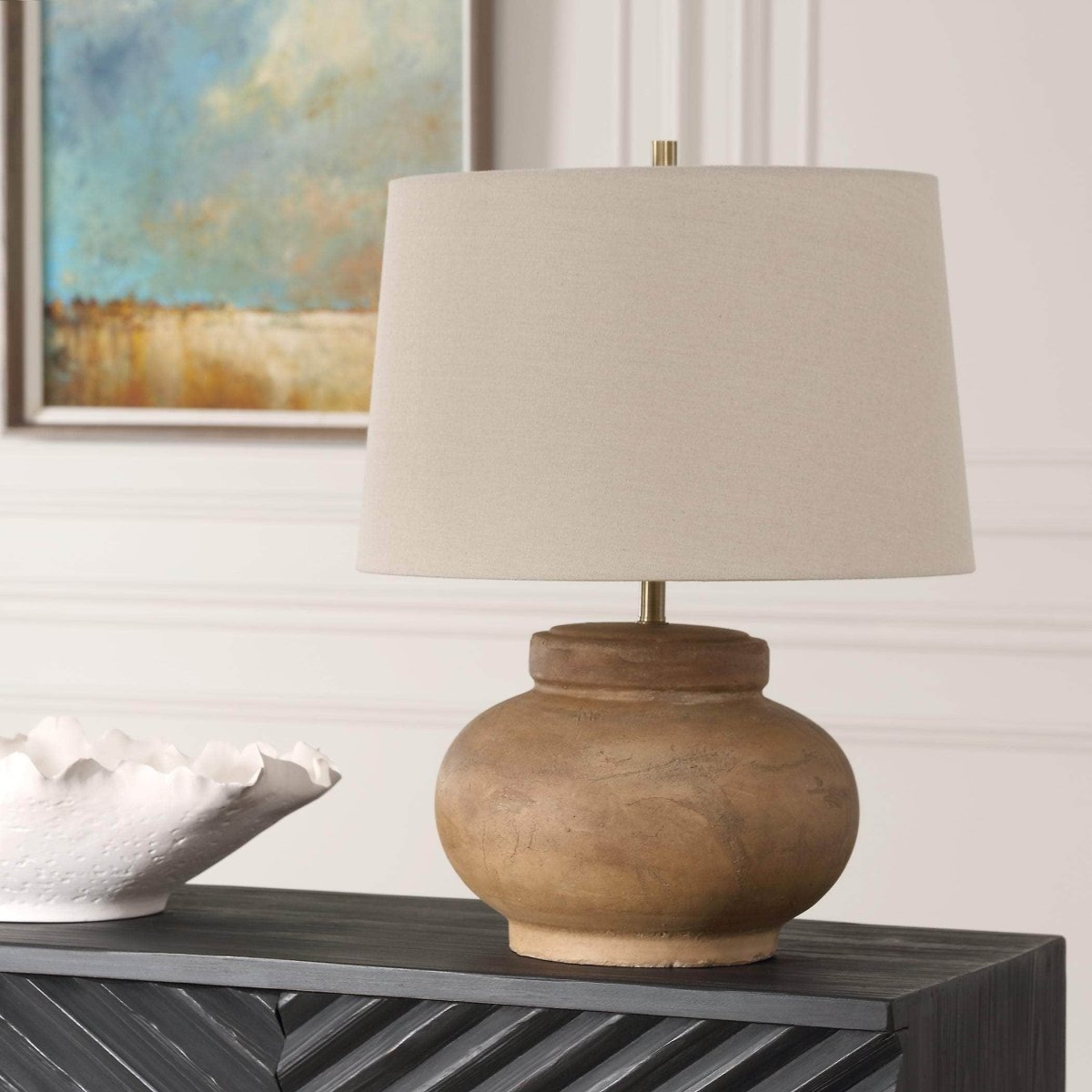 Urbino Aged Terracotta Table Lamp - Uttermost - Table Lamps by Modest Hut