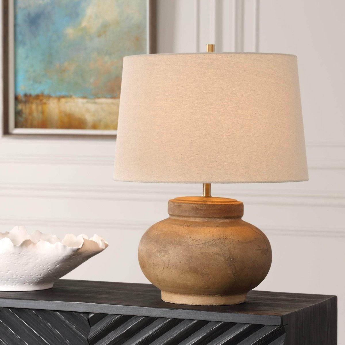 Urbino Aged Terracotta Table Lamp - Uttermost - Table Lamps by Modest Hut