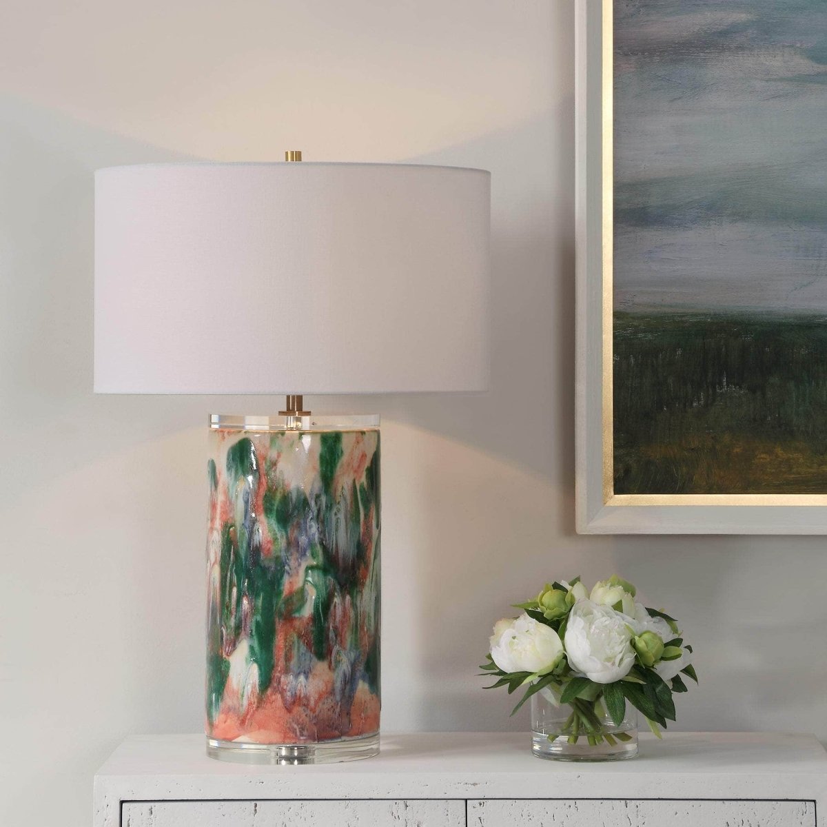 Verdant Multi - Colored Table Lamp - Uttermost - Table Lamps by Modest Hut