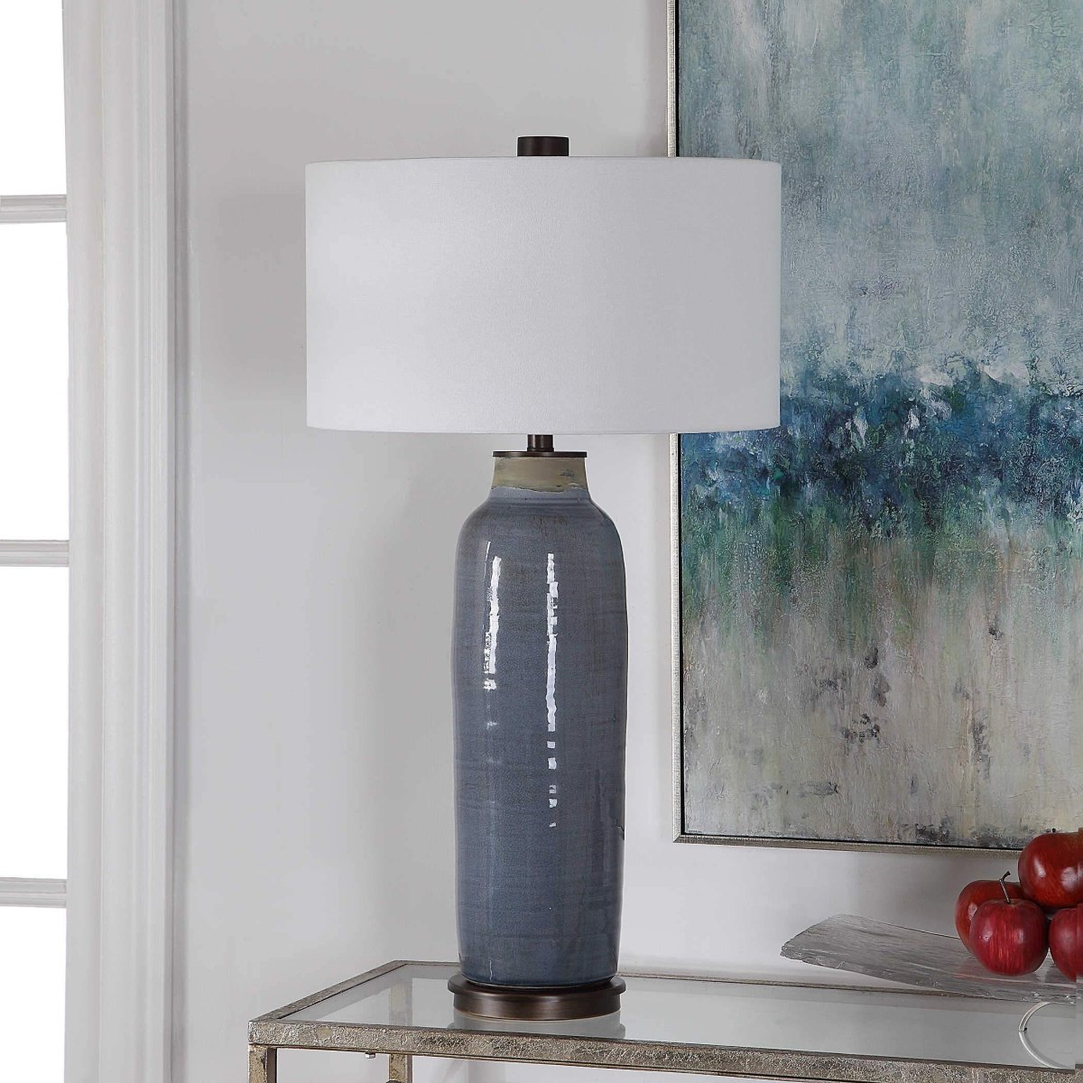 Vicente Slate Blue Table Lamp - Uttermost - Table Lamps by Modest Hut