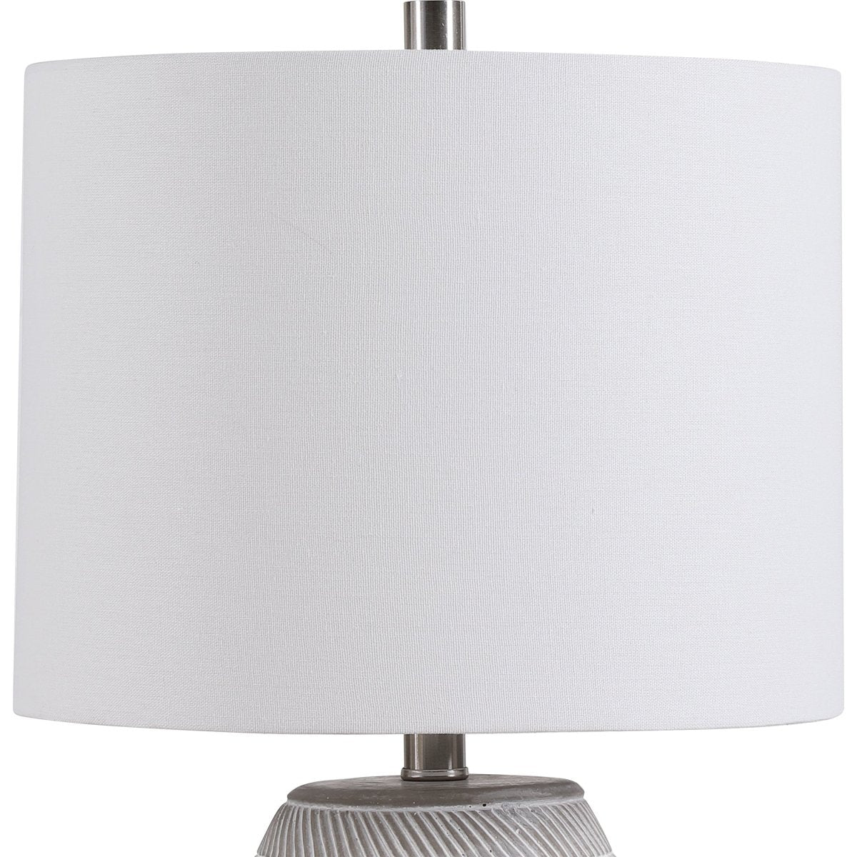 White Etched Concrete Table Lamp - Uttermost - Table Lamps by Modest Hut