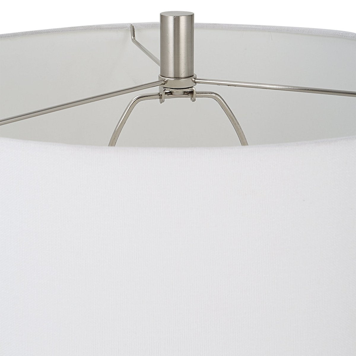 White Wavy Texture Ceramic Table Lamp - Uttermost - Table Lamps by Modest Hut
