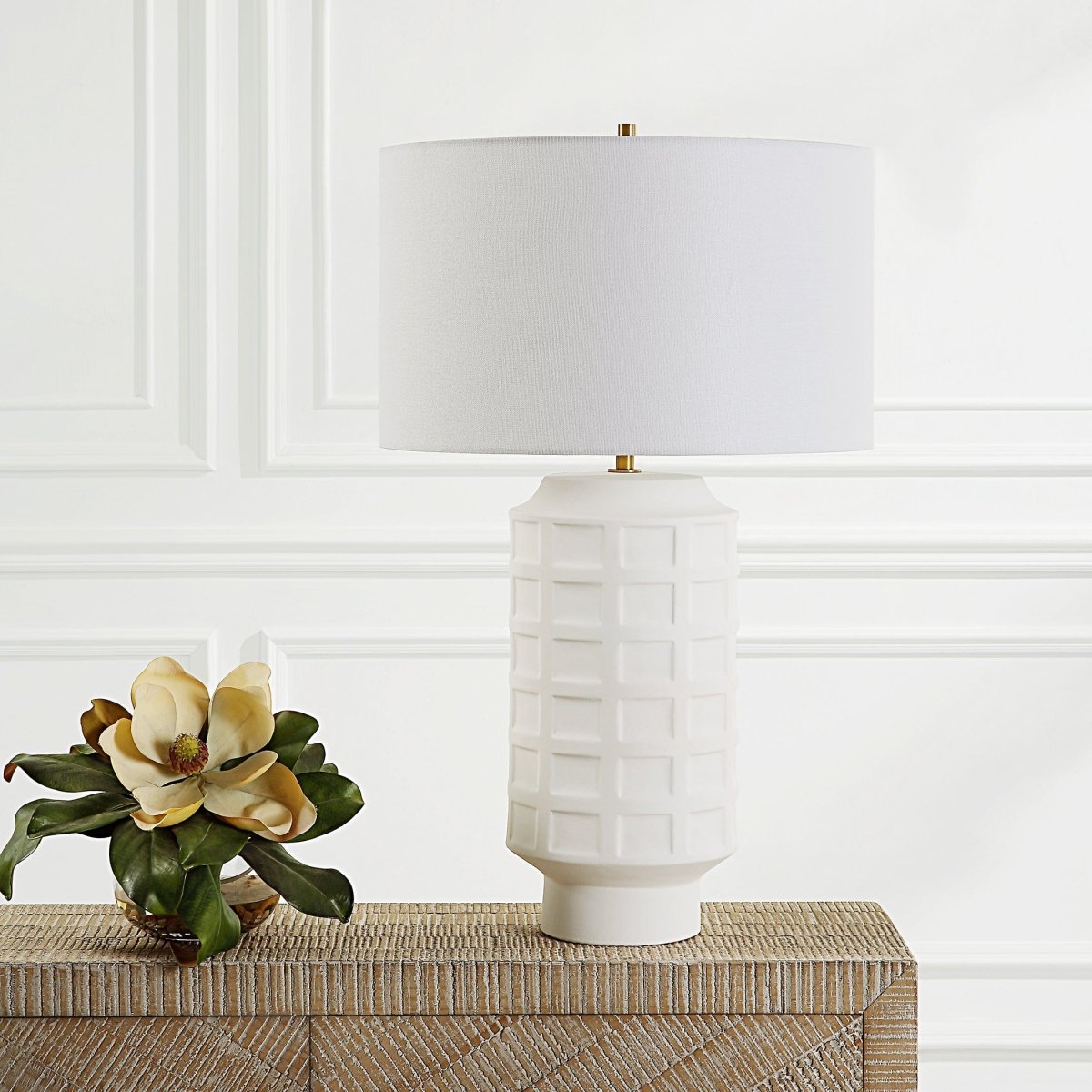 Window Pane White Table Lamp - Uttermost - Table Lamps by Modest Hut