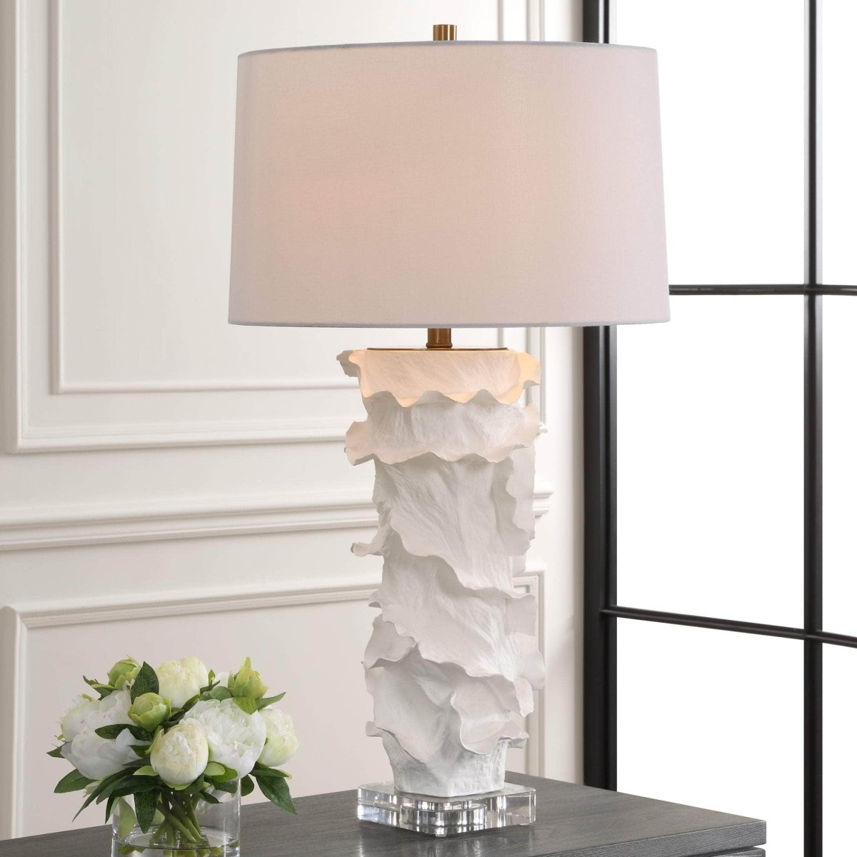 Wisp White Table Lamp - Uttermost - Table Lamps by Modest Hut