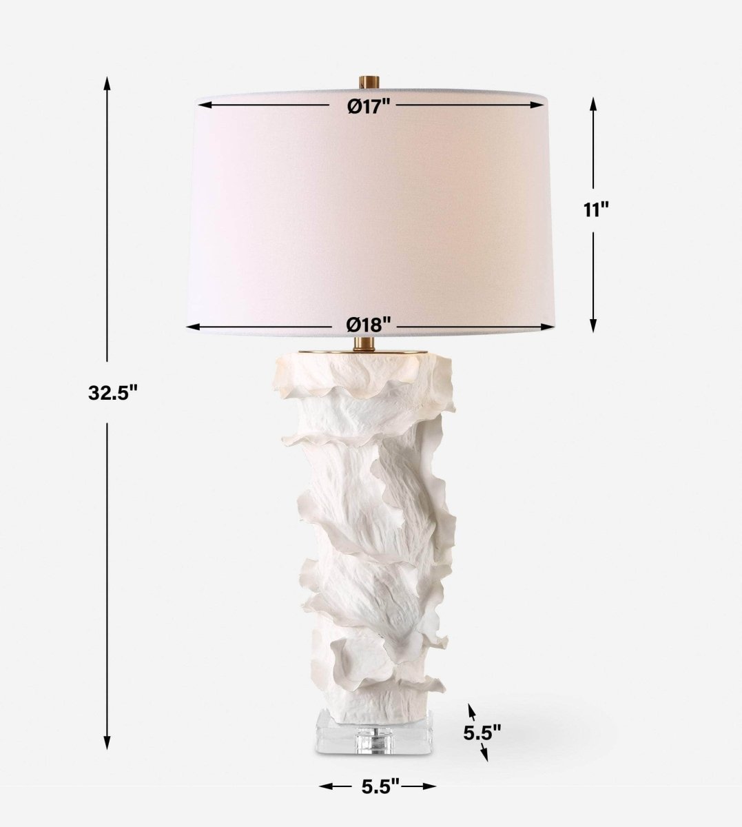 Wisp White Table Lamp - Uttermost - Table Lamps by Modest Hut