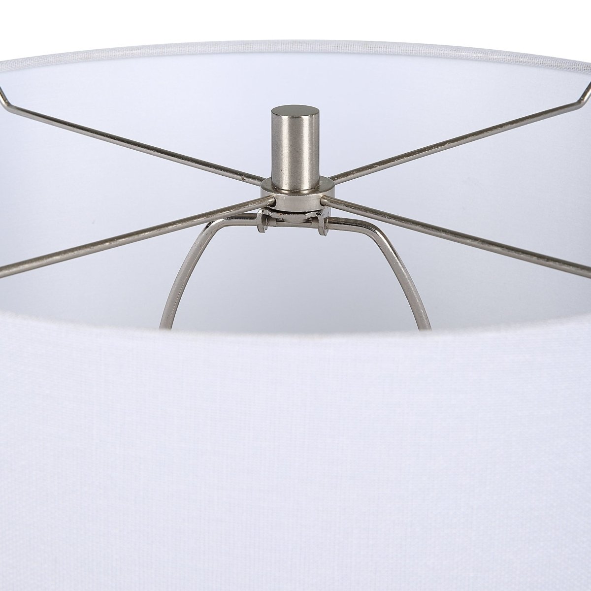 Woven Rattan Table Lamp with Brushed Nickel - Uttermost - Table Lamps by Modest Hut
