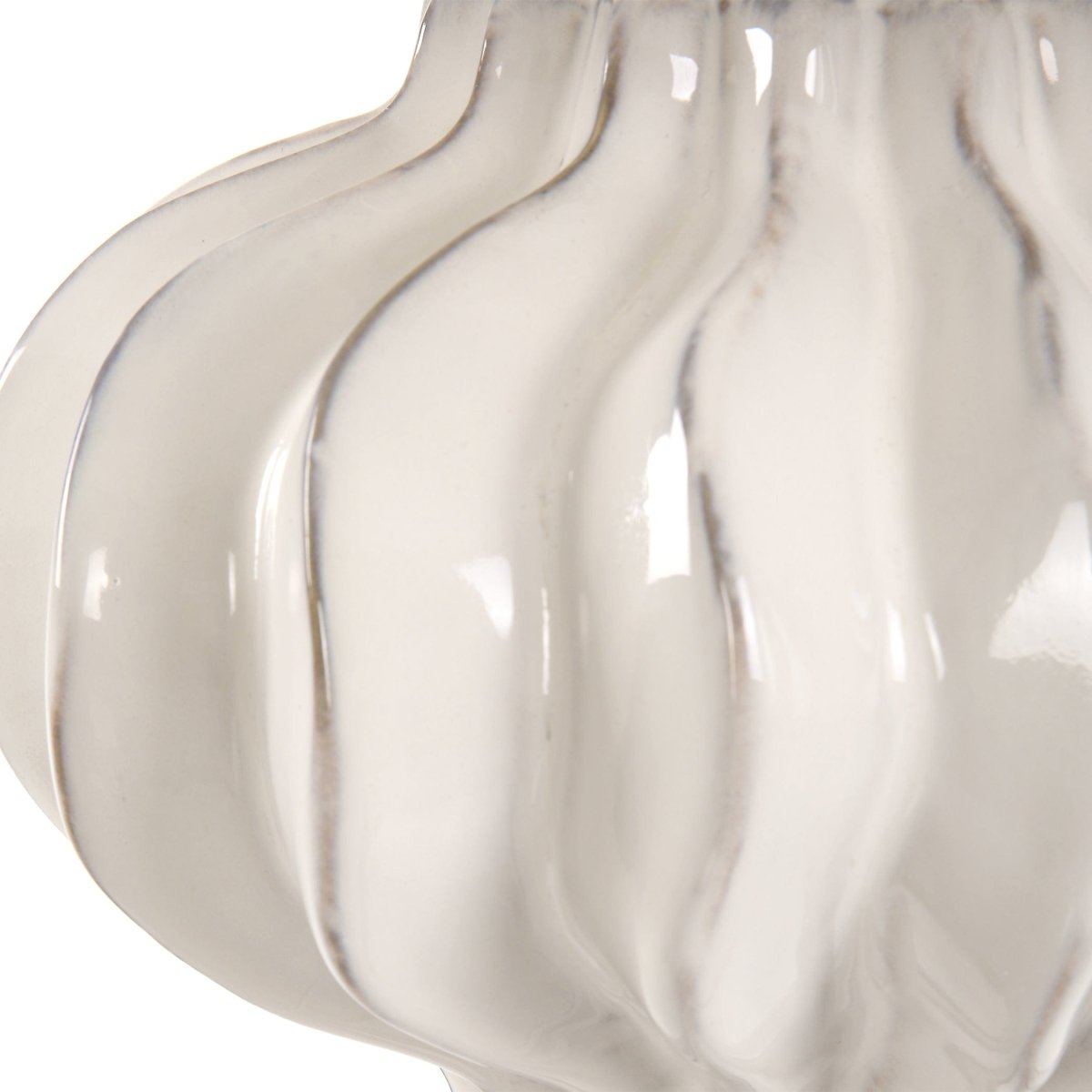 Wrenley Ridged White Table Lamp - Uttermost - Table Lamps by Modest Hut