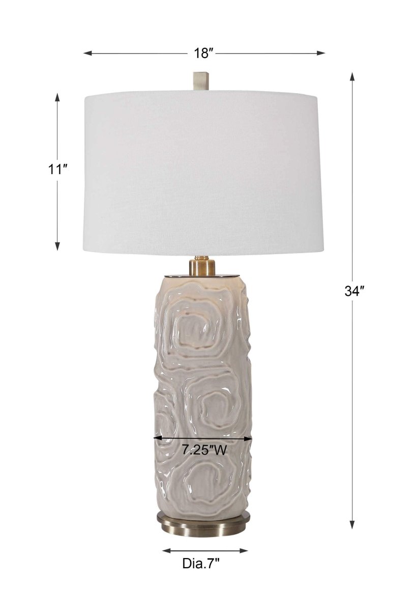 Zade Warm Gray Table Lamp - Uttermost - Table Lamps by Modest Hut