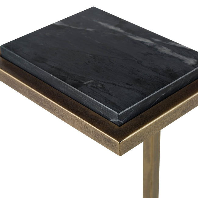 Aged Gold Martini Table with Black Honed Marble - Uttermost - Tables by Modest Hut