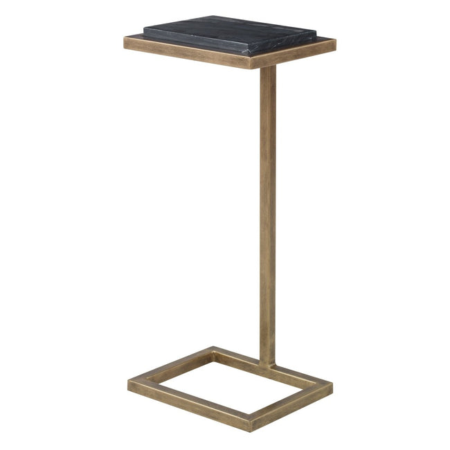 Aged Gold Martini Table with Black Honed Marble - Uttermost - Tables by Modest Hut
