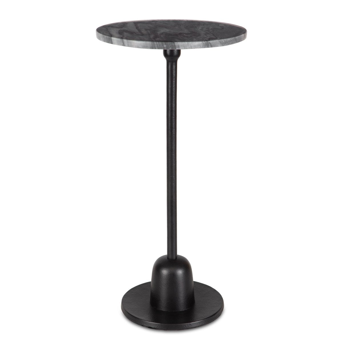 Black Table with Mercury Marble Top - Uttermost - Tables by Modest Hut